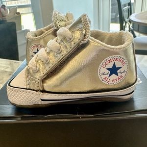 Infant converse. Velcro. Worn only once.